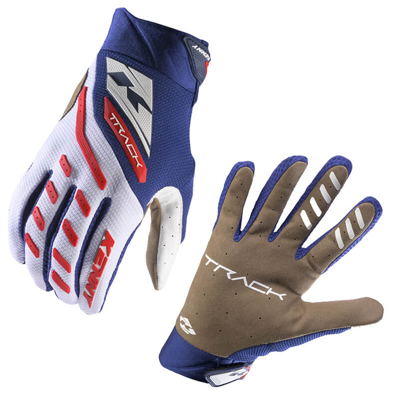 gants kenny track bleu blanc 27 cross