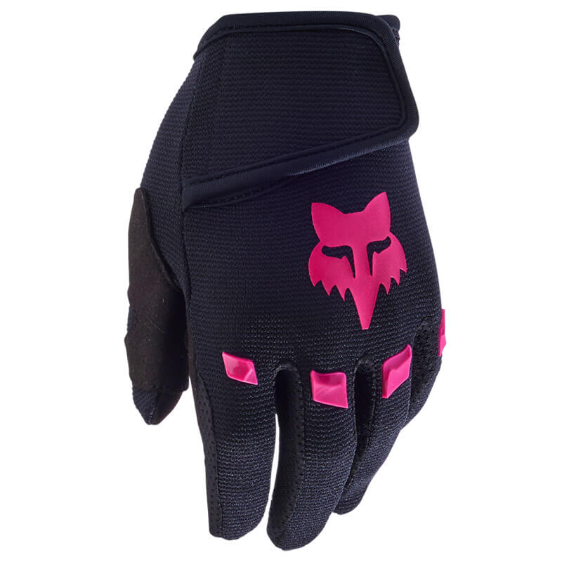 gants kid fox racing dirtpaw noir rose 2024