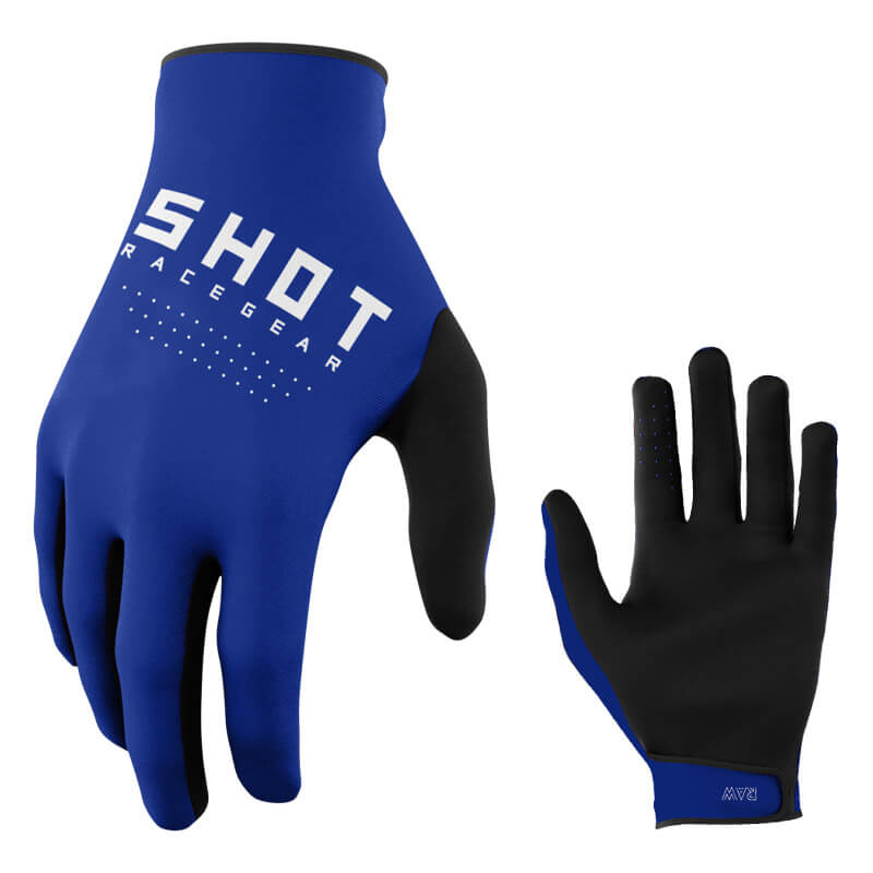 gants shot raw 2023 bleu motocross