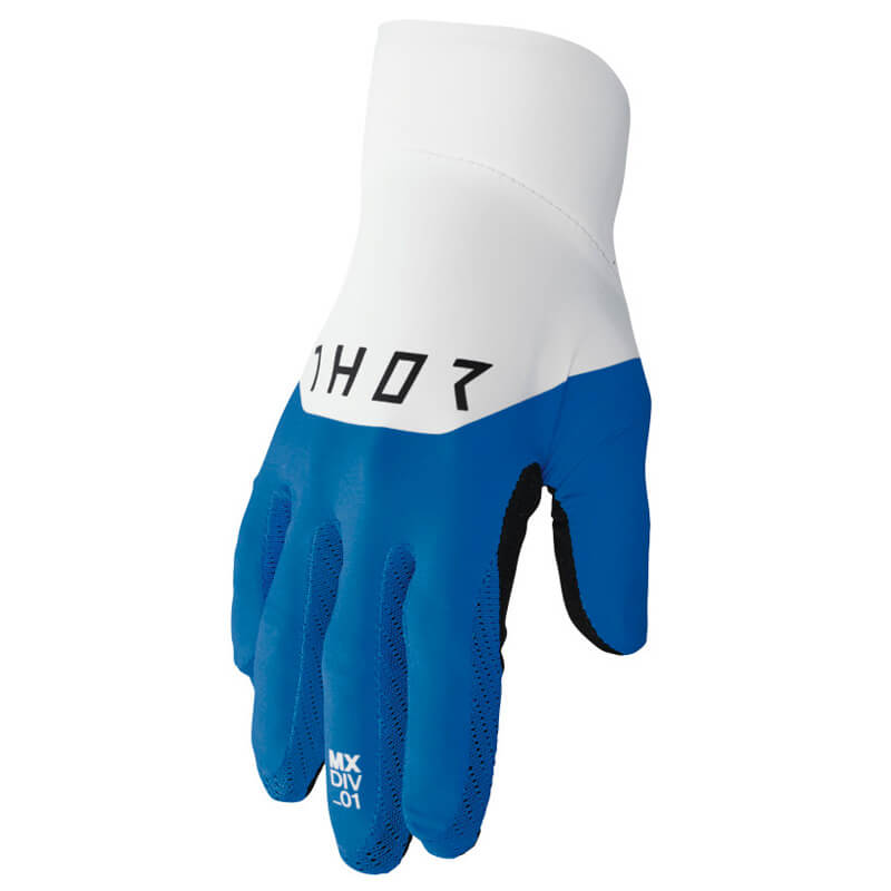 gants thor mx agile rival bleu blanc 2023