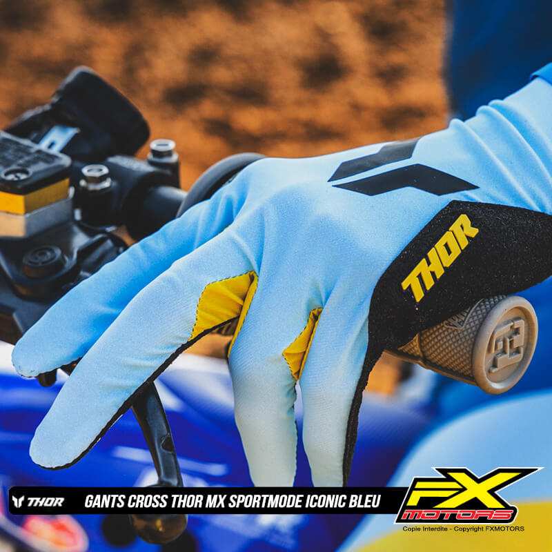 gants thor sportmode iconic bleu 2025 motocross