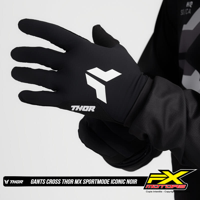 gants thor sportmode iconic noir 2025 motocross