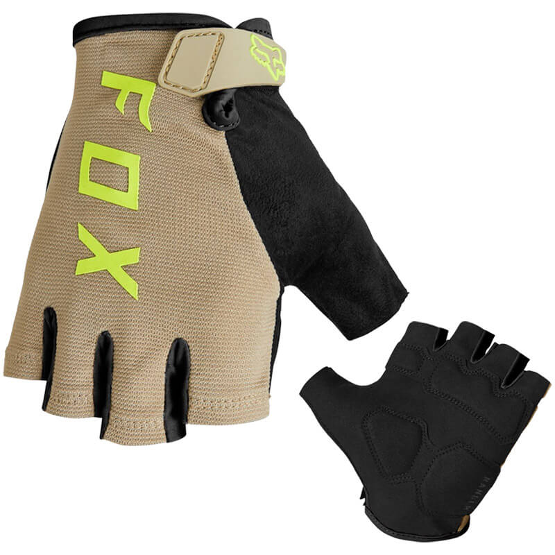 gants vtt fox racing ranger gel 2022 marron jaune xc