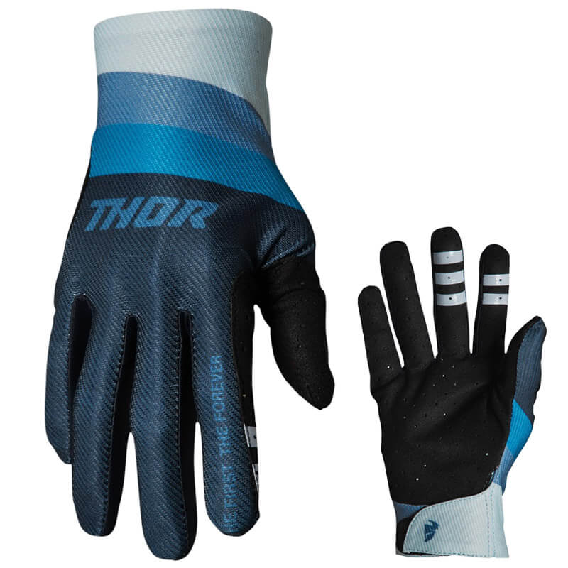 gants vtt thor assist react 2022 bleu enduro