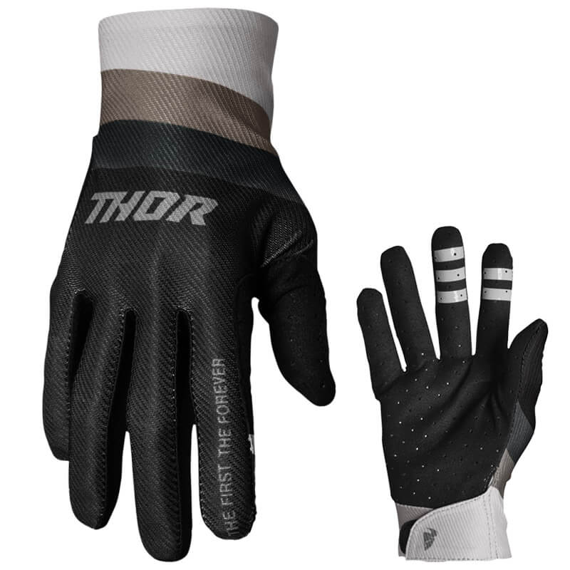 gants vtt thor assist react 2022 noir marron enduro