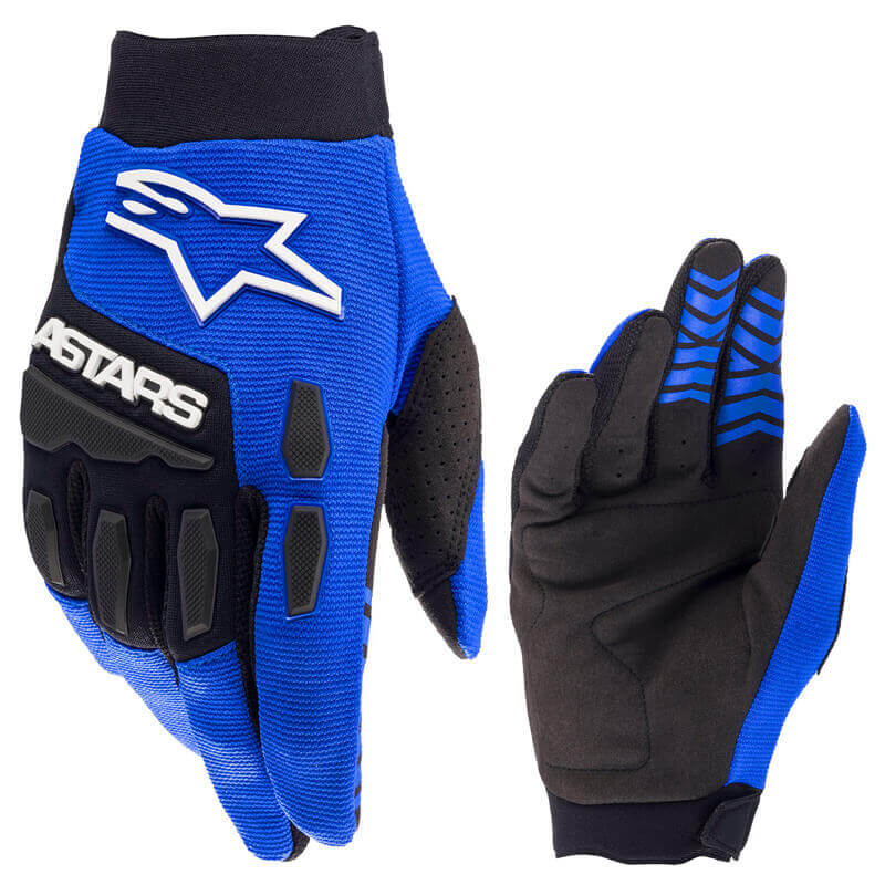 gants youth alpinestars full bore bleu 2024 motocross