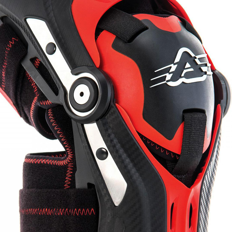 genouilleres acerbis gorilla noir rouge motocross