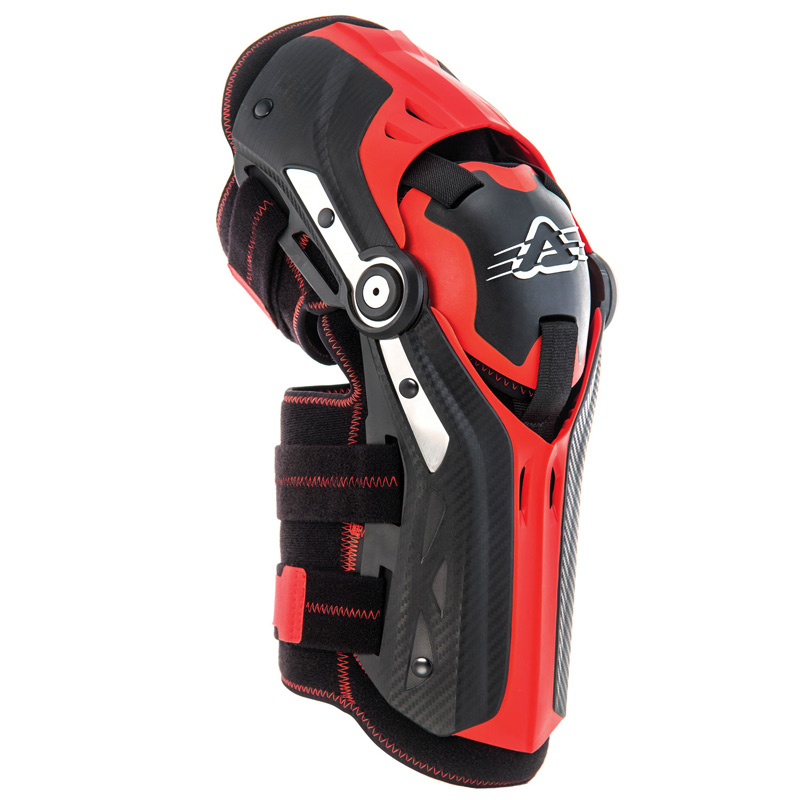 genouilleres acerbis gorilla noir rouge tout terrain