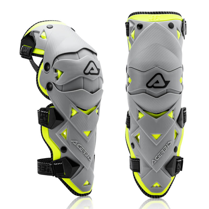 genouilleres acerbis impact evo 3.0 gris jaune 2020