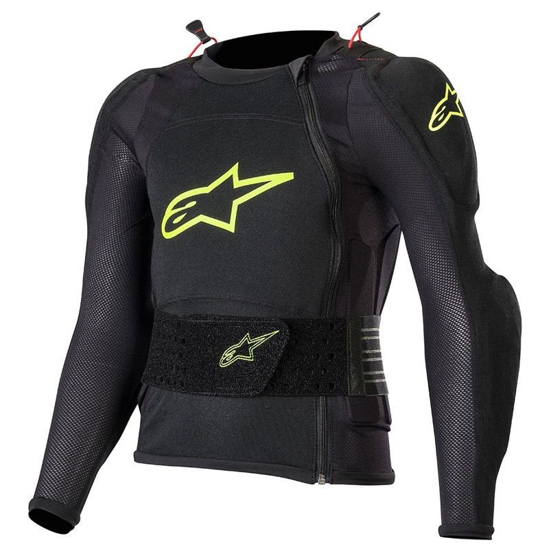 gilet protection enfant alpinestars bionic plus noir jaune fluo 2020