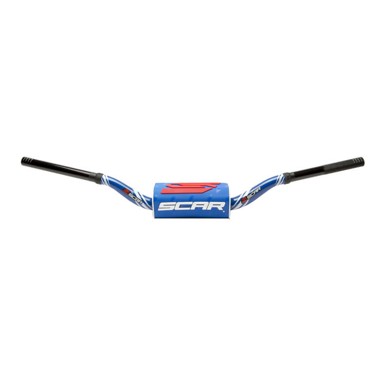 guidon motocross scar O2 color 28mm bleu bleu