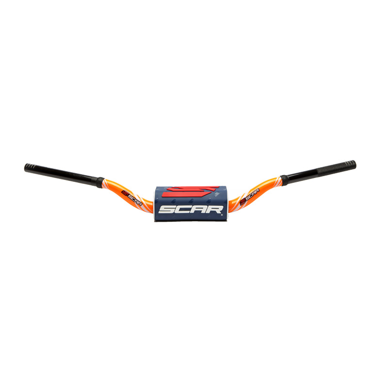 guidon motocross scar O2 color 28mm orange navy