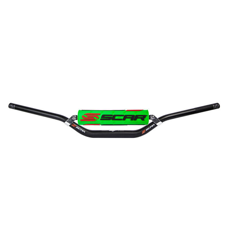 guidon motocross scar racing s2 22mm mousse vert