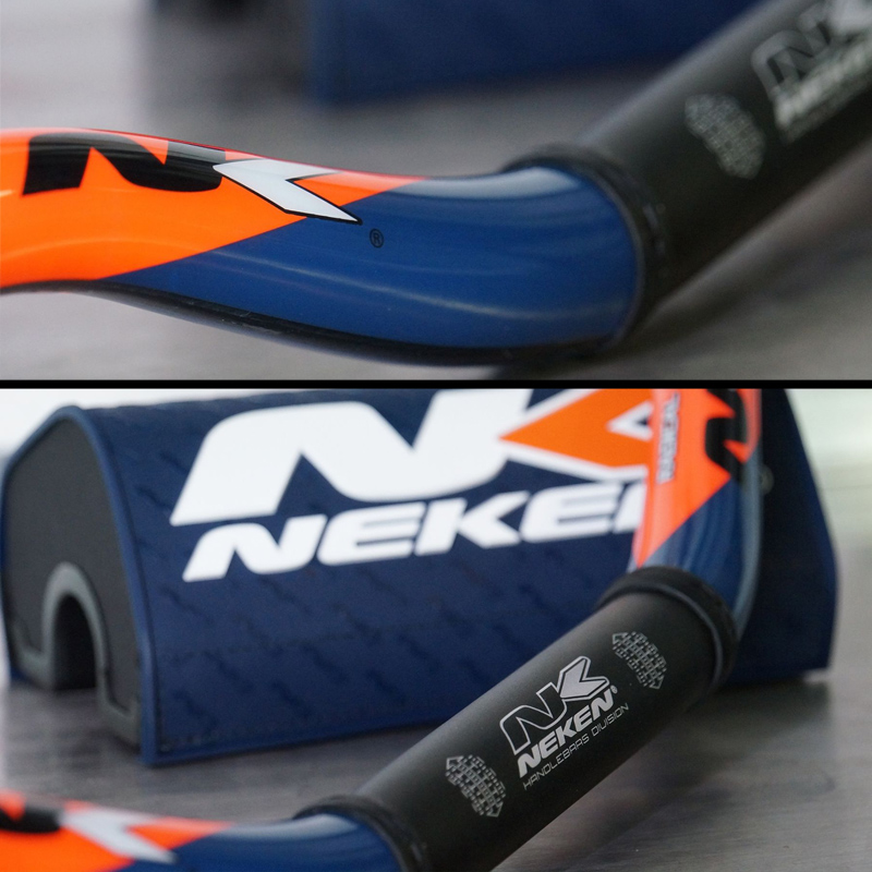 guidon neken motocross fa bar orange bleu