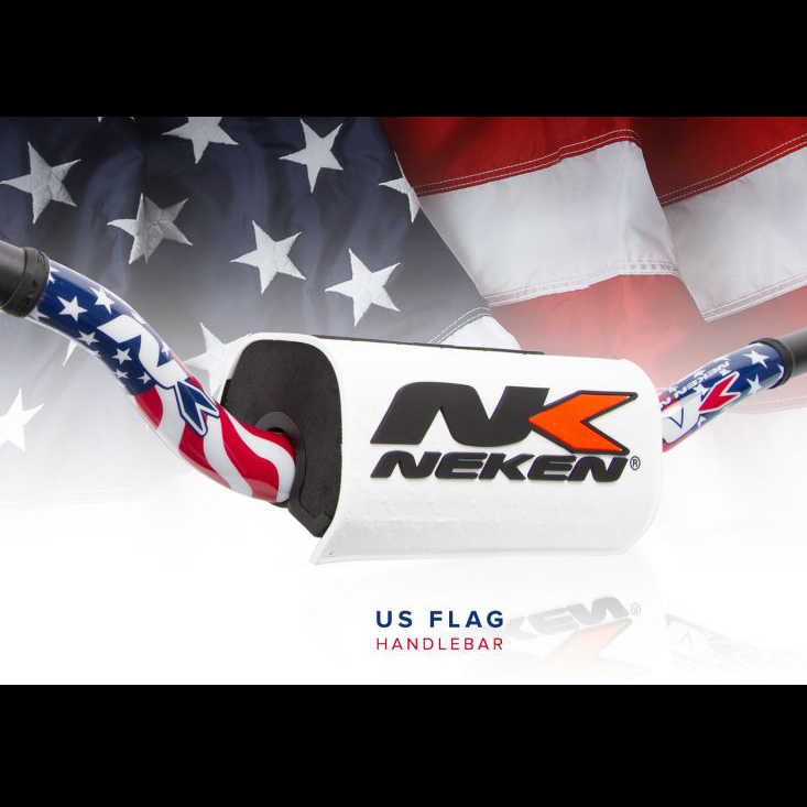 guidon neken motocross fat bar usa flag