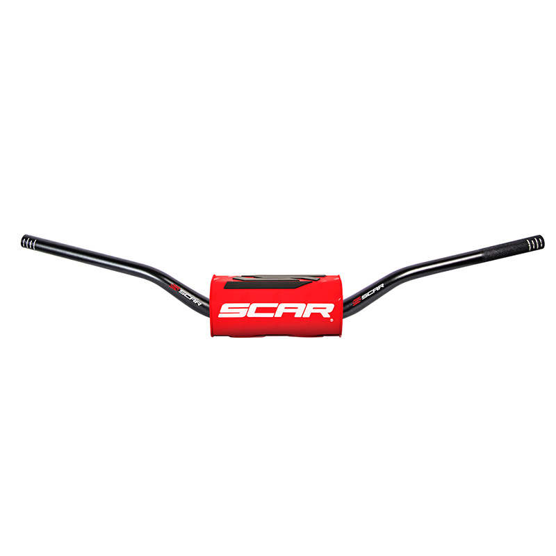 guidon scar 02 sans barre moto rouge