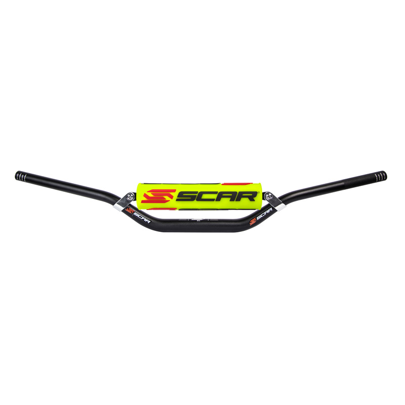 guidons scar evolution x2 avec barre moto jaune