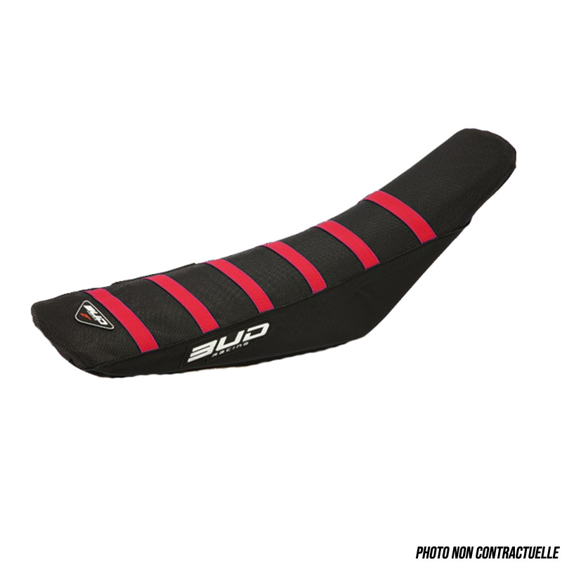 housse de selle honda noir rouge