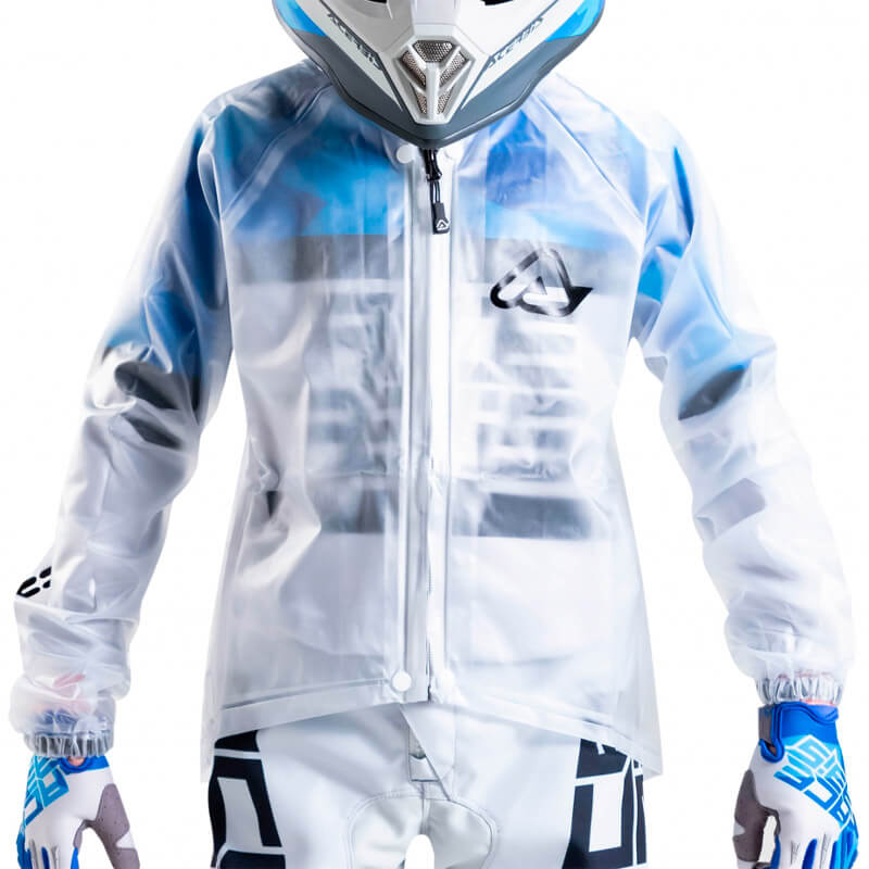 impermeable kids acerbis rain transparent 3 0 moto