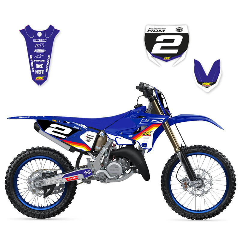 kit deco 125 yz moto cross fxmotors sunset fond noir