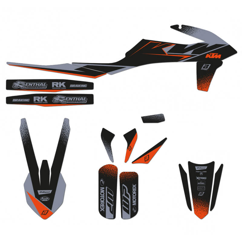 kit deco blackbird ktm noir mat complet