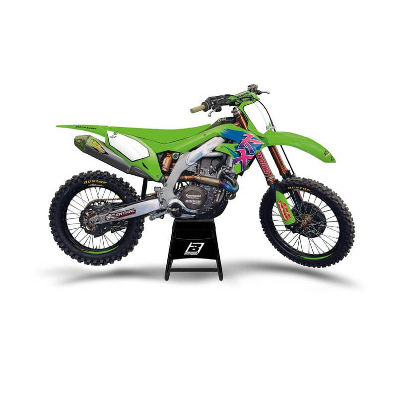 kit deco blackbird retro kawasaki kx 125 250 2427AA motocross