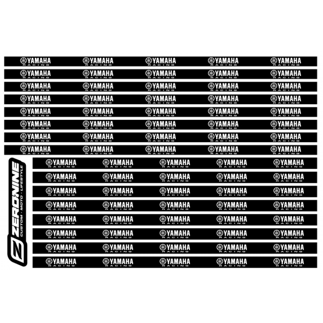 kit deco jantes motocross yamaha yz yzf black