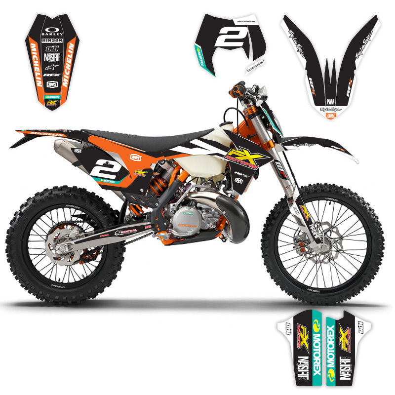 kit deco ktm exc racing line black 02 2012 2013