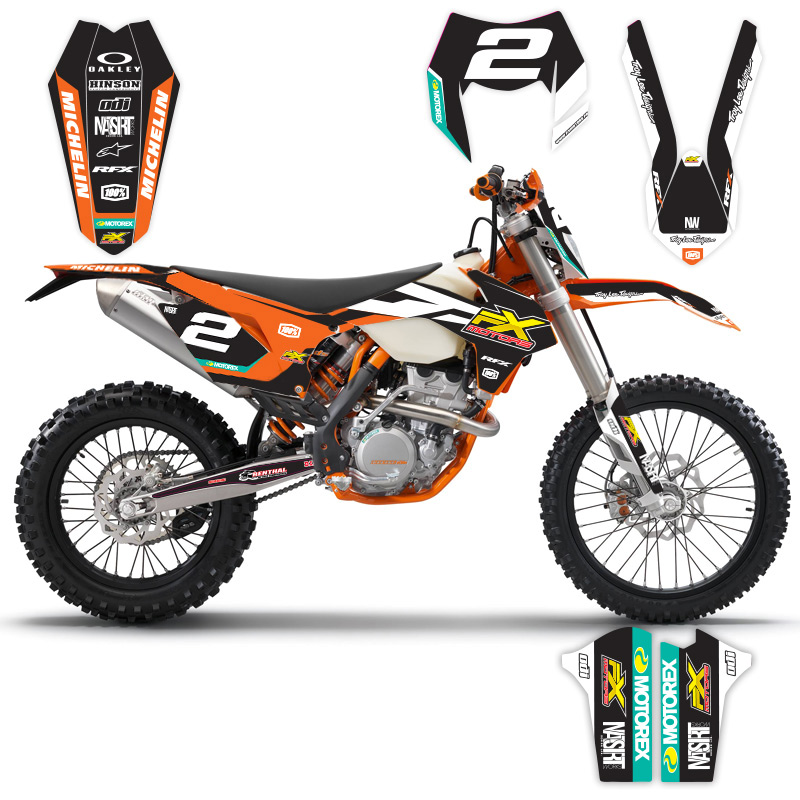 kit deco ktm exc racing line black 02 2014 2016