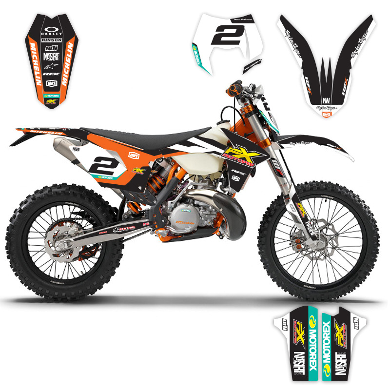 kit deco ktm exc racing line white 02 2012 2013