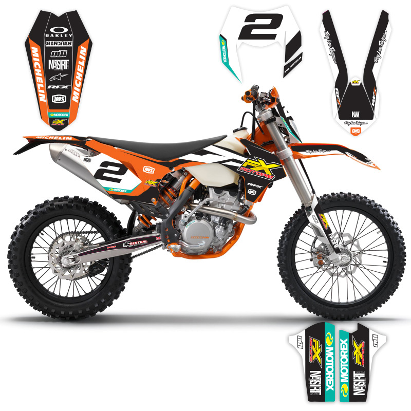 kit deco ktm exc racing line white 02 2014 2016