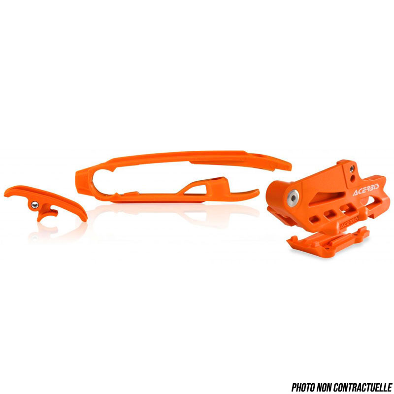 kit patin guide chaine orange