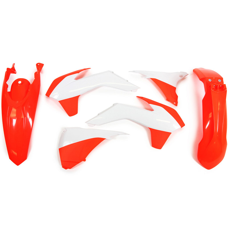 kit plastique ktm orange fluo blanc exc 14 16