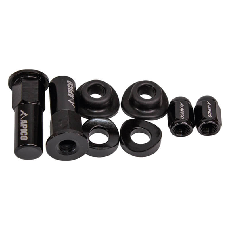 kit roues anodises motocross enduro apico noir