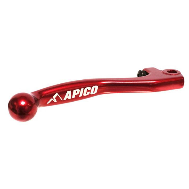 levier frein anodisee motocross enduro apico rouge