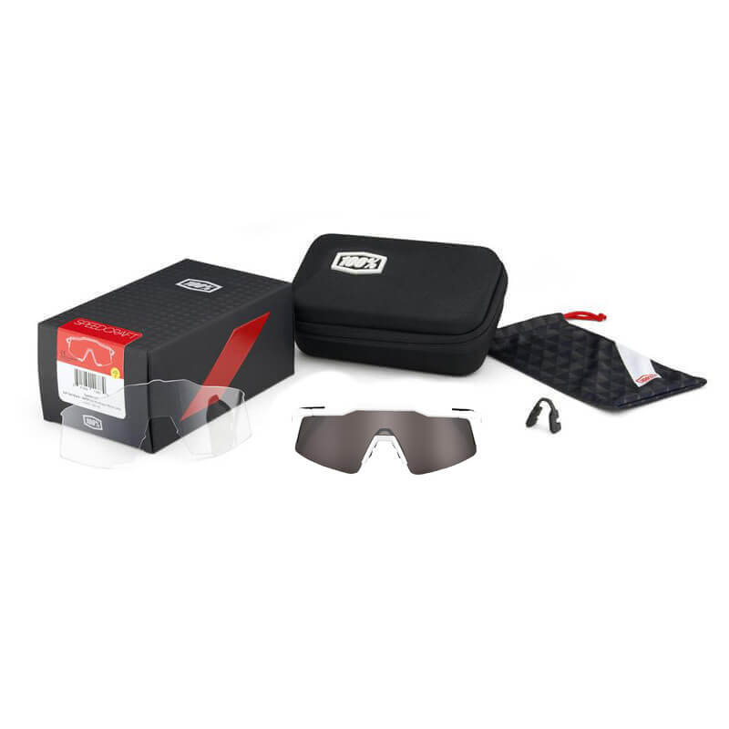 lunettes soleil 100 pourcent slendale sl blanc noir mx box
