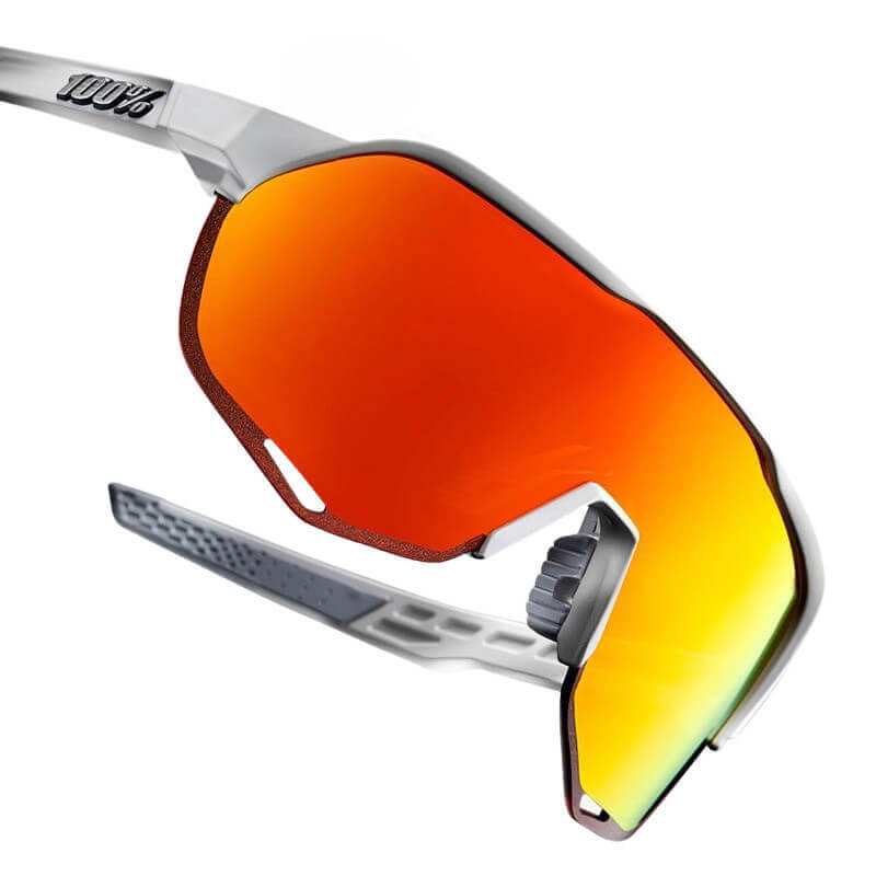 lunettes sport 100 percent s2 blanc rouge vtt
