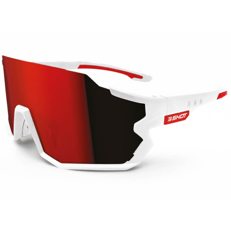 lunettes vtt shot vista blanc rouge