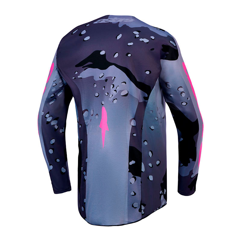 maillot alpinestars enfant fluid lone gris violet dos