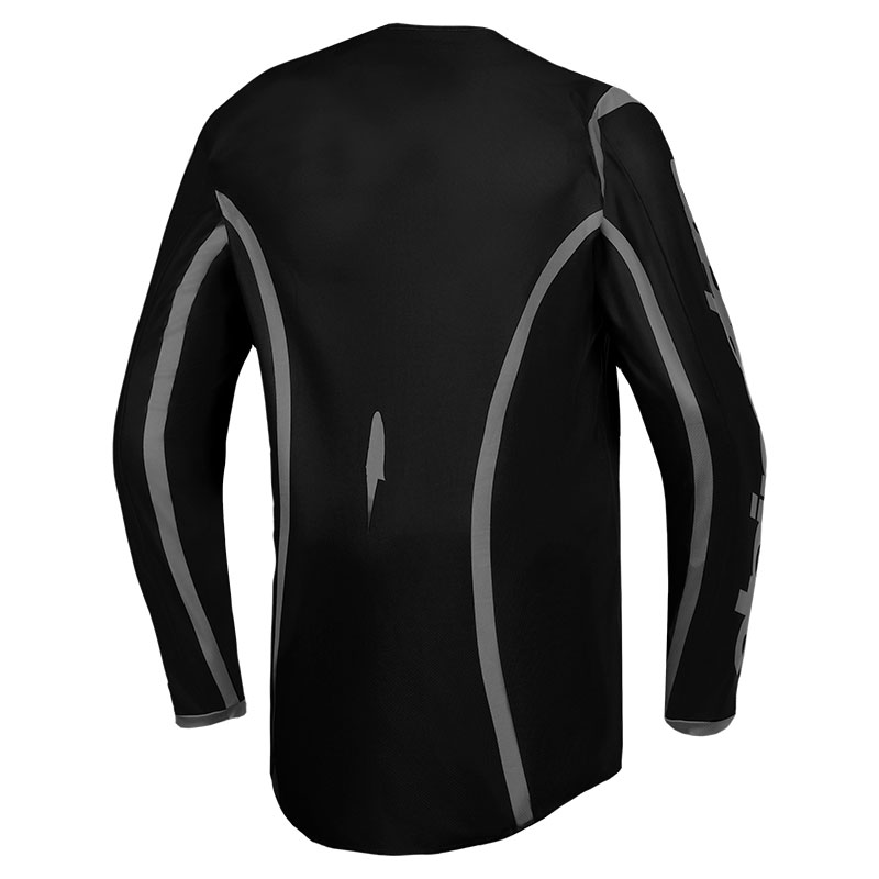maillot alpinestars fluid apex v2 noir blanc dos