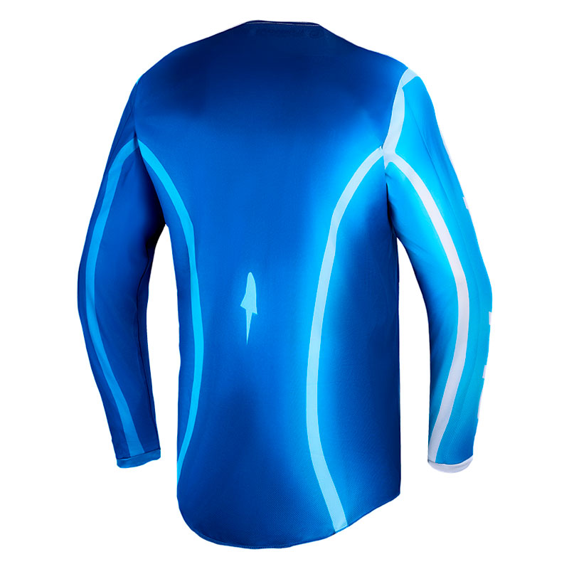 maillot alpinestars fluid kepler bleu dos