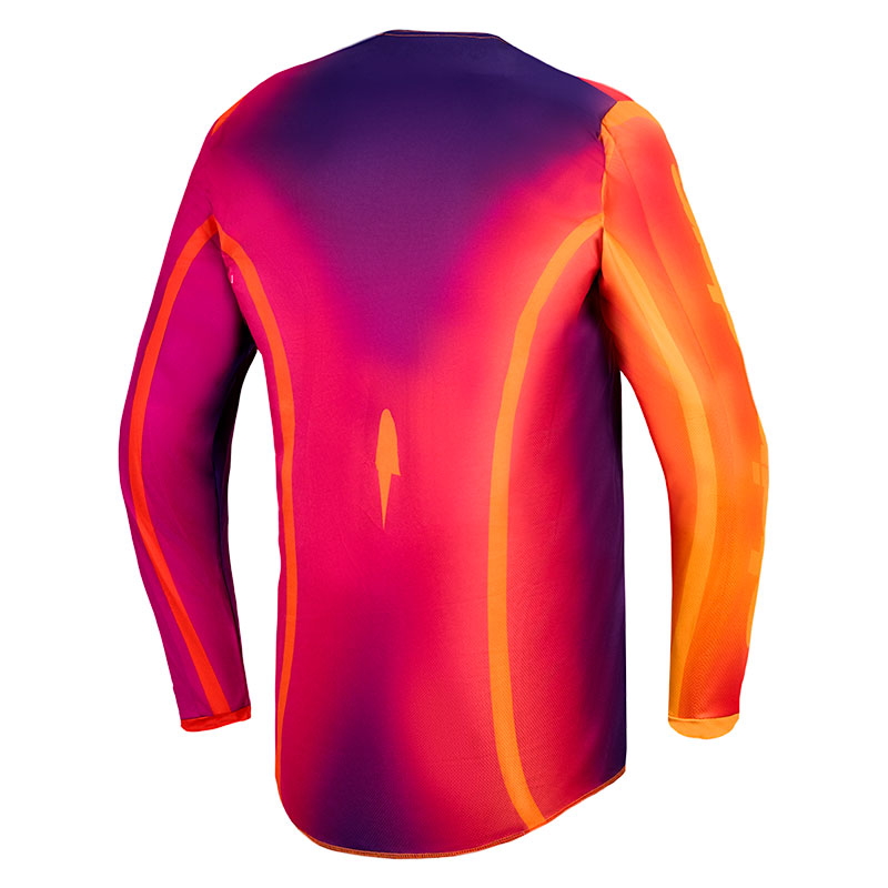 maillot alpinestars fluid kepler orange violet dos