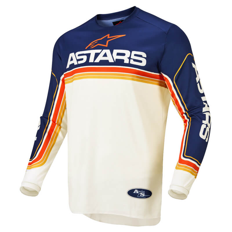 maillot alpinestars fluid speed bleu blanc 2022