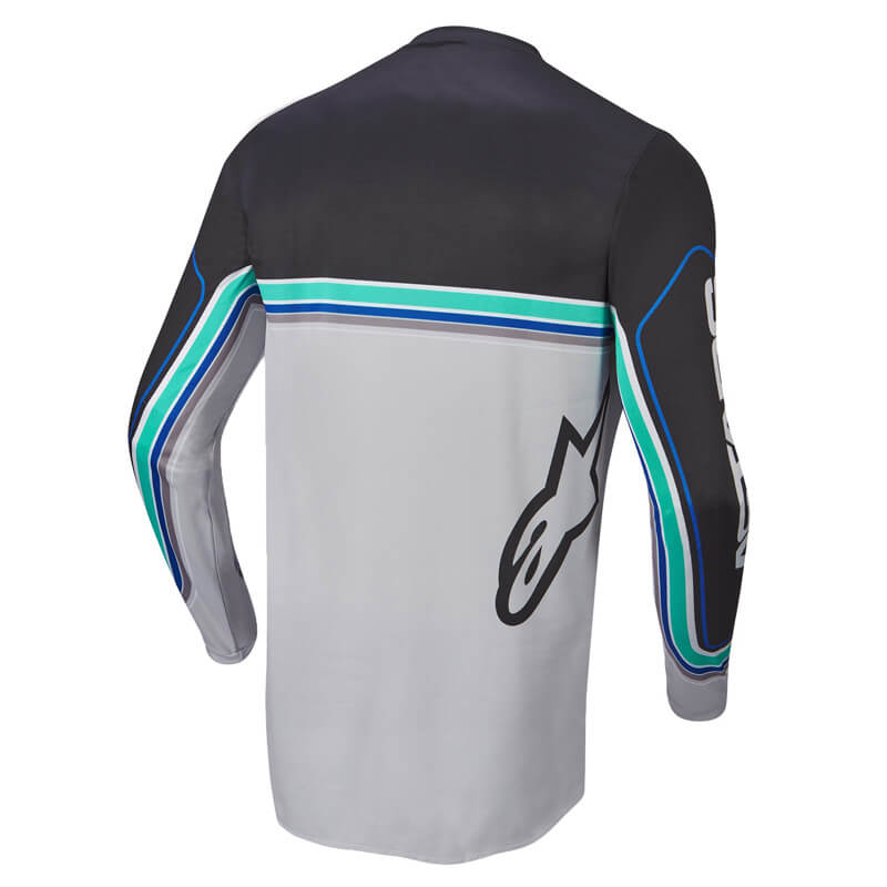 maillot alpinestars fluid speed gris bleu 2022 cross