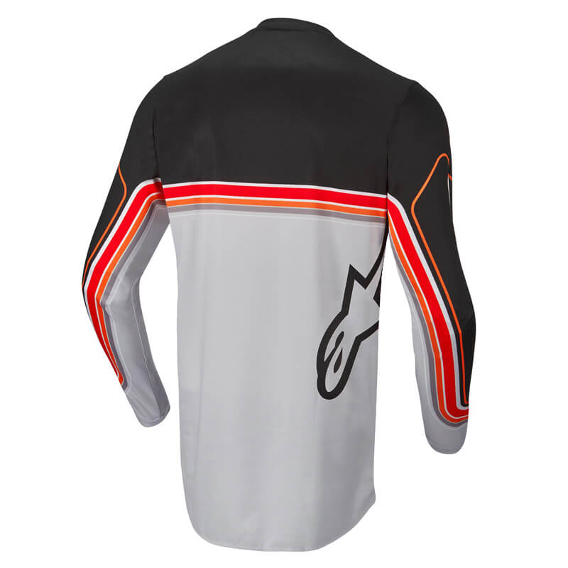 maillot alpinestars fluid speed noir gris rouge 2022 cross