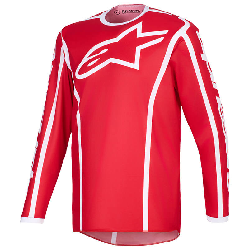 maillot alpinestars fluis apex rouge