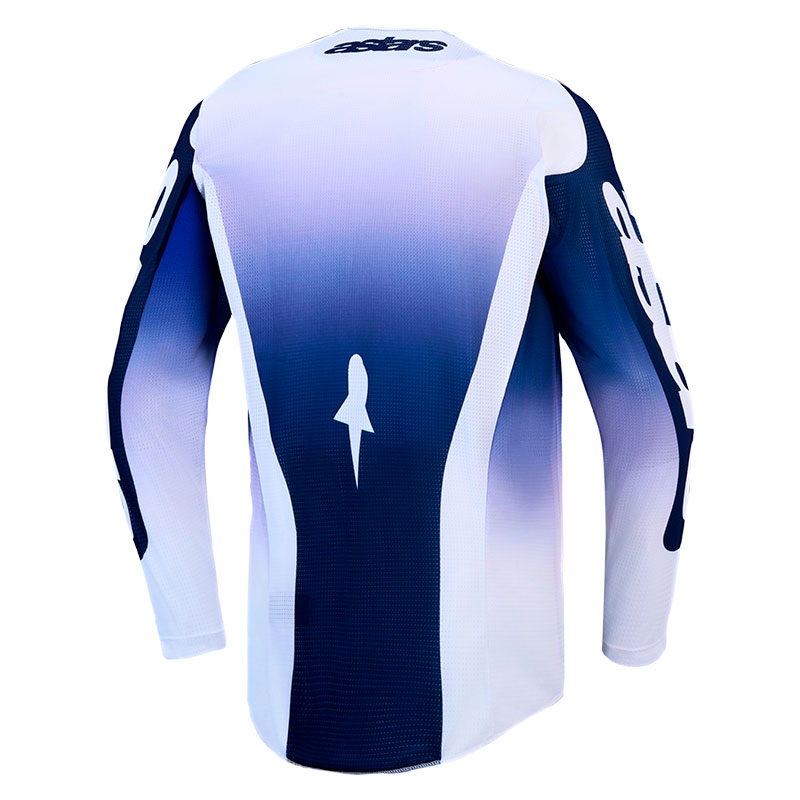maillot alpinestars racer air amber bleu blanc dos