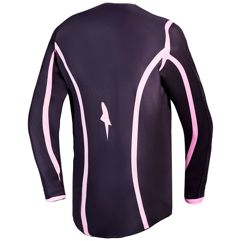 maillot alpinestars stella fluid apex v2 gris bleu rose dos