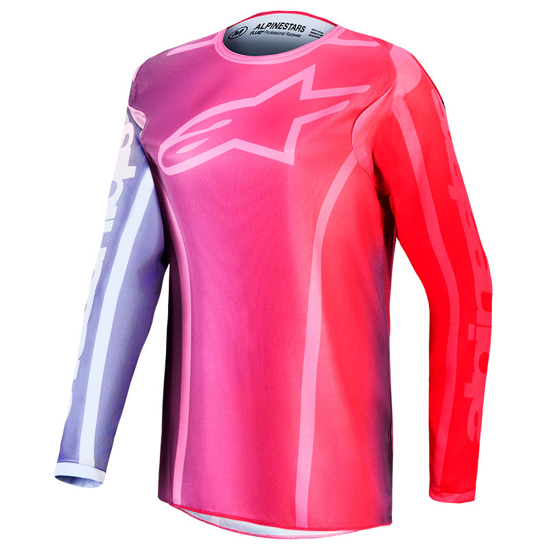 maillot alpinestars stella fluid kepler violet rouge face