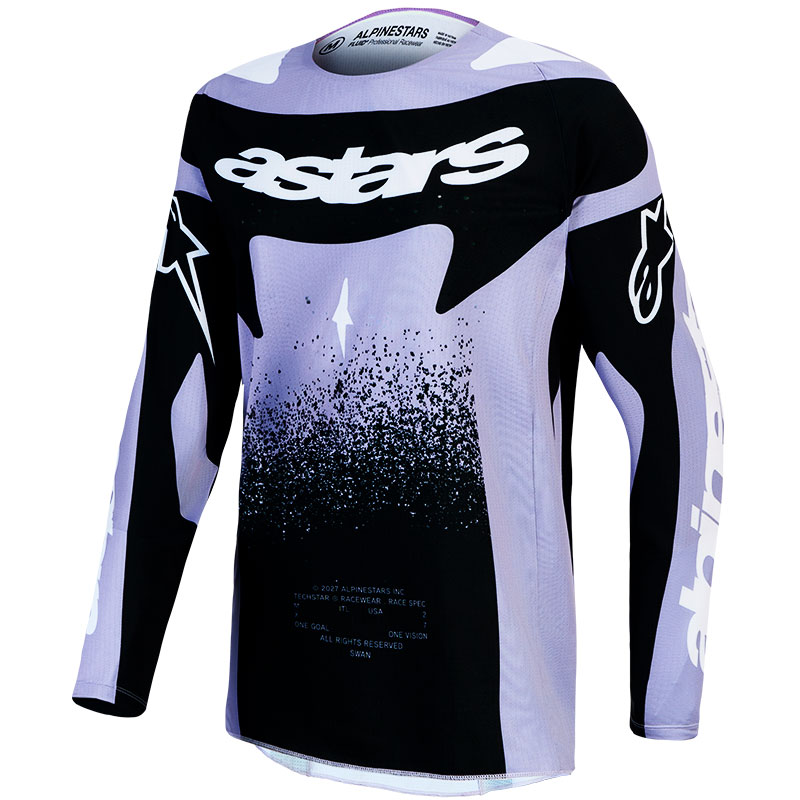 maillot alpinestars stella techstar swan lila noir face